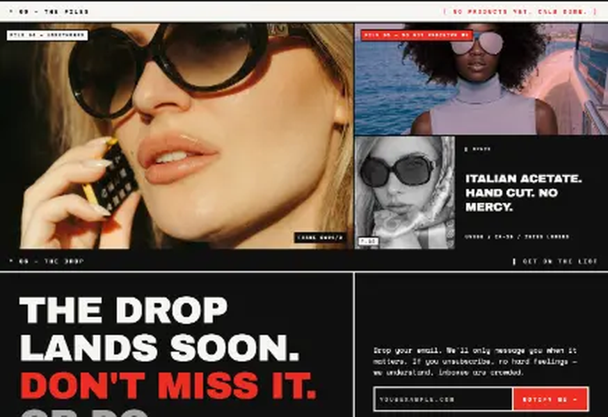 The BLNDFLD website — File 004 · The drop — scarcity, stated plainly