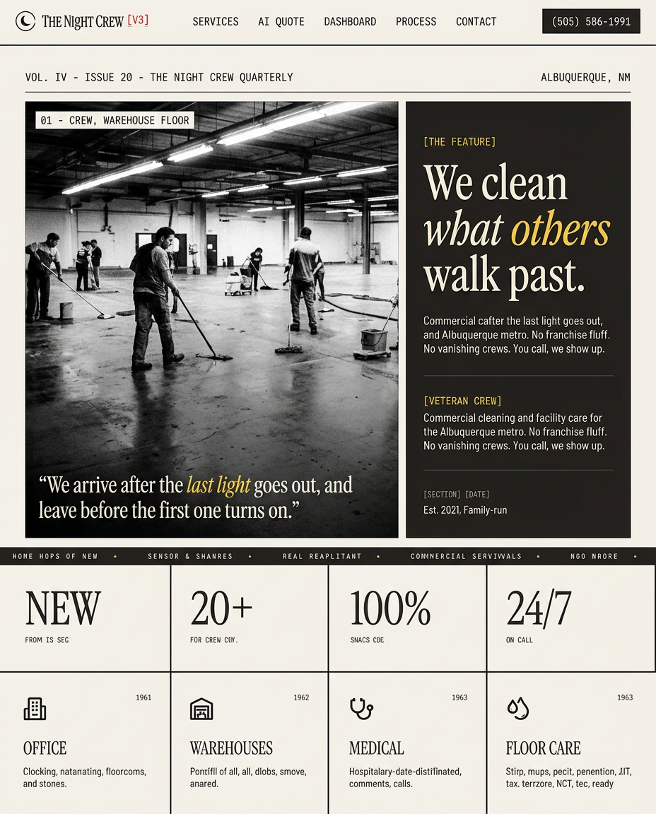Night Crew website design by The Design Bureau